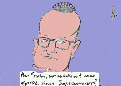 Cartoon: Spahn (medium) by tiede tagged spahn,tiede,cartoon,spahn,tiede,cartoon