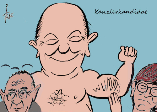 Cartoon: Trau schau wem? (medium) by tiede tagged kanzlrkandidat,spd,scholz,esken,borjans,tiede,cartoon,karikatur,kanzlrkandidat,spd,scholz,sken,borjans,tiede,cartoon,karikatur