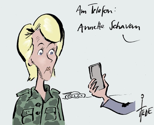 Cartoon: von der Leyen (medium) by tiede tagged von,der,leyen,annette,schavan,dissertation,doktorarbeit,plagiat,verteidigungsministerin,von,der,leyen,annette,schavan,dissertation,doktorarbeit,plagiat,verteidigungsministerin