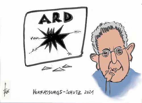 Cartoon: Wer war das? (medium) by tiede tagged maaßen,ard,attacke,tiede,cartoon,karikatur,maaßen,ard,attacke,tiede,cartoon,karikatur