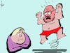 Cartoon: ...... (small) by tiede tagged merkel,schulz,wahlen,tiede,cartoon,karikatur