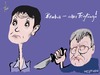 Cartoon: AfD Petry (small) by tiede tagged afd,jörg,meuthen,frauke,petry,gedeon,antisemitismus,gauland,höcke,von,storch,baden,württemberg,brutus,caesar,tiede,cartoon,karikatur