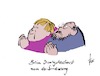 Cartoon: Dankgottesdienst (small) by tiede tagged schulz,merkel,sondierung