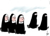 Cartoon: Integration (small) by tiede tagged integration,burka,tiede,cartoon,karikatur