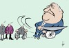 Cartoon: Kohls Köpfe (small) by tiede tagged helmut,kohl,abrechnung,angela,merkel,schäuble