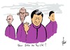 Cartoon: Neue Sekte? (small) by tiede tagged china,xi,jnping,obame,putin,japan,peking,apec,gipfel