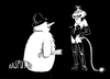 Cartoon: No words (small) by tiede tagged rasputin black humor sadomaso snowman schneemann domina