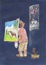 Cartoon: Picasso - was soll so was? (small) by tiede tagged picasso hirsch landschaft maler kulturkampf tiedemann