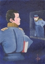 Cartoon: Freiherr von Köpenick (small) by tiede tagged guttenberg,hauptmann,von,köpenick,dissertation,dilorenzo,tiedemann,tiede