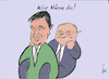 Cartoon: Hucke Pack (small) by tiede tagged söder,laschet,kanzler,tiede,cartoon,karikatur