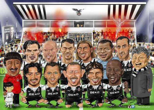 Cartoon: champion of the century Besiktas (medium) by Caner Demircan tagged champion,lucescu,sergen,cordoba