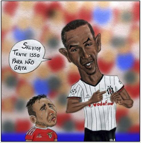 Cartoon: Salvio - Talisca (medium) by Caner Demircan tagged besiktas,benfica