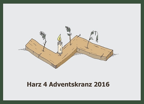 Cartoon: Advent (medium) by michaskarikaturen tagged harz4,advent