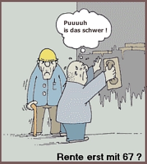 Cartoon: Rente - wozu ? (medium) by michaskarikaturen tagged rentenalter