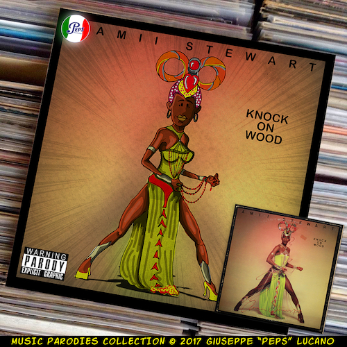 Cartoon: Amii Stewart - Knock On Wood (medium) by Peps tagged amii,stewart,knock,on,wood