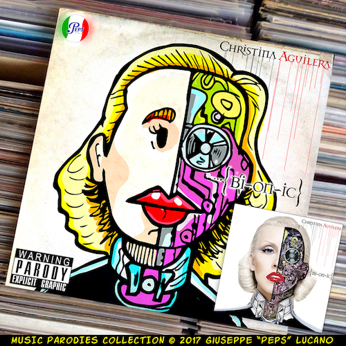 Cartoon: Christina Aguilera Bionic (medium) by Peps tagged christina,aguilera,bionic