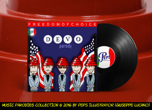 Cartoon: DEVO - Freedom of Choice Parody (medium) by Peps tagged devo,punk,music,parody,cover,dance,hipnotic,rock