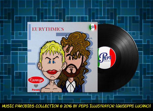 Cartoon: EuryThmics Revenge parody (medium) by Peps tagged annielennox,davidstewart,dance,1984,rock,music