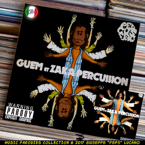 Cartoon: Guem Et Zaka Percussion - Percus (medium) by Peps tagged guem,et,zaka,percussion,percussions