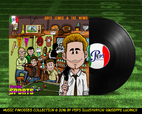 Cartoon: Huey Lewis Parody (medium) by Peps tagged backtothefuture,hueylewis,rock,music