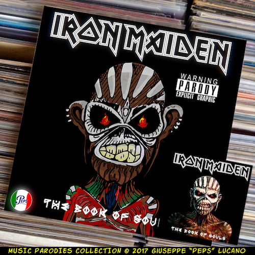 Cartoon: Iron Maiden - The Book of Souls (medium) by Peps tagged iron,maiden,the,book,of,souls