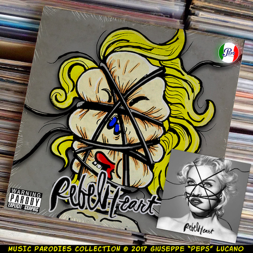 Cartoon: Madonna - Rebel Heart (medium) by Peps tagged madonna,rebel,heart