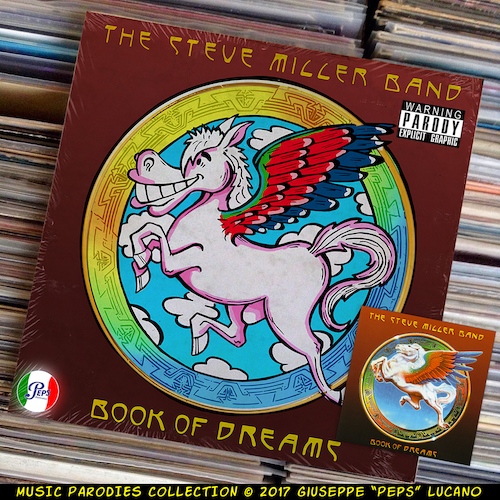 Cartoon: The Steve Miller Band - Book of (medium) by Peps tagged the,steve,miller,band,book,of,dreams