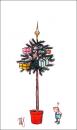 Cartoon: Christmas card 19?? (small) by Stef 1931-1995 tagged pine,tree,christmas,santa