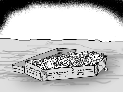 Cartoon: graveyard (medium) by shyamjagota tagged indian,cartoonist,shyam,jagota