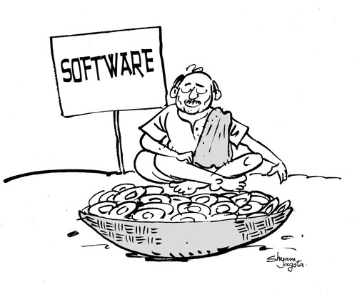 Cartoon: indian market (medium) by shyamjagota tagged indian,cartoonist,shyam,jagota