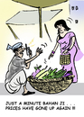 Cartoon: inflation in India (small) by shyamjagota tagged indian,cartoonist,shyam,jagota