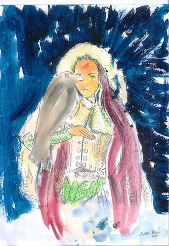 Cartoon: A Crown of Feathers (medium) by Zlatko Iv tagged singer,jewish,book,kunst,literature,danke,neu,culture,kulture