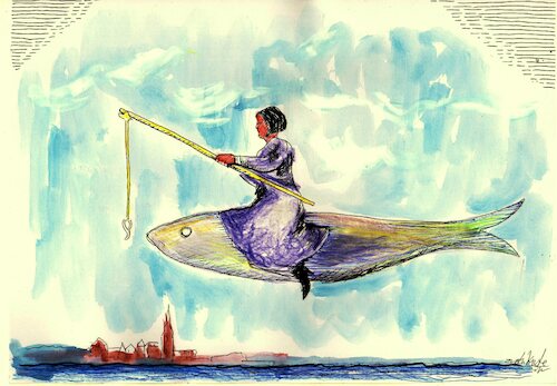 Cartoon: Alice (medium) by Zlatko Iv tagged animal,freedom,love,lucky,fly,europe,alice,wonderland,kinder,danke,circus