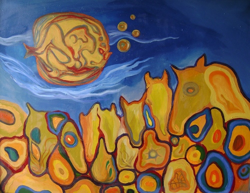 Cartoon: Dream (medium) by Zlatko Iv tagged oil,canvas,kunst,media,natura,horse,environment