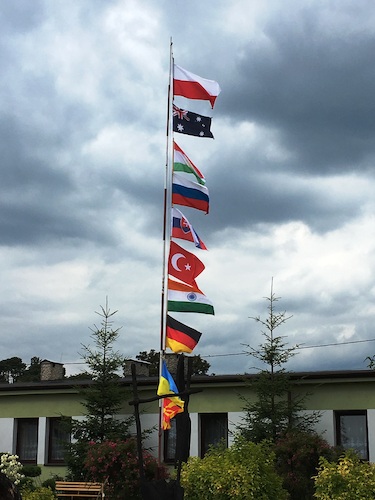 Cartoon: Flags (medium) by Zlatko Iv tagged europe,stern,blitz,neu,danke,hertz,baby,engel,migrant,travel,border,balkan,borders,exit,family,order,world,politic,kulture,flag,wind