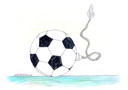 Cartoon: fotball (medium) by Zlatko Iv tagged fotball