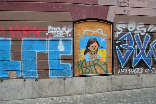 Cartoon: Graffiti (medium) by Zlatko Iv tagged kunst,graffiti,urban,humor,meisterwerk