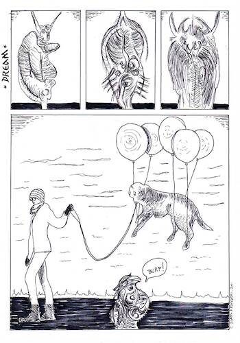 Cartoon: herr Julia (medium) by Zlatko Iv tagged puffy,dog,love,street,animal,frends