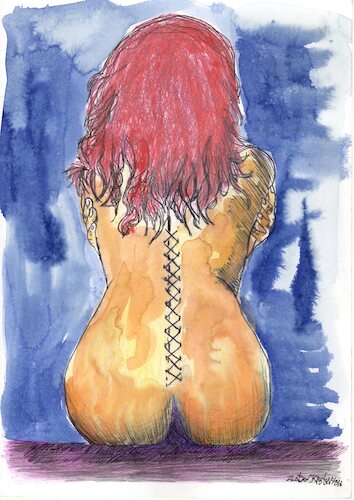Cartoon: Hertz XL (medium) by Zlatko Iv tagged großartig,gehirn,freun,kulture,egypt,kunst,gender,trans,erotiche,erotica,neu,hertz,stern
