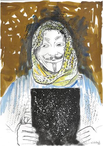 Cartoon: Musk (medium) by Zlatko Iv tagged mask,carnival,nature,heritage,busters,love,museum,moto,sport,danke,spiegel,musk,mega,astro,kosmos