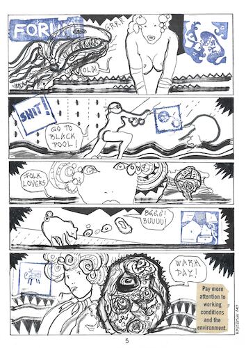 Cartoon: Nuclear flux (medium) by Zlatko Iv tagged feminism,gender,kunst,circus,love,danke,special,selfie,facebook,instagram,tarot,carte