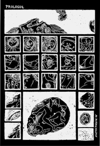 Cartoon: Prologue E (medium) by Zlatko Iv tagged sea,kunstwerk,gold,natura,nude,hertz,collector,collection,selfie,facebook,humor,tourism,klimate,clima
