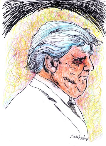 Cartoon: Trumps zoelle (medium) by Zlatko Iv tagged usa,us,trump,maga,wirtschaft,welthandel,handel,export,import,europa,handelskrieg,zoelle,strafzoelle