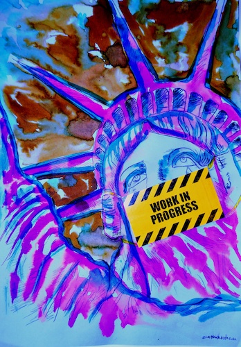 Cartoon: Victory (medium) by Zlatko Iv tagged usa,victory,hertz,free,fredom,art,kunst,help,sos,collection,book