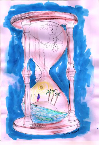 Cartoon: Zeit und Autotraum (medium) by Zlatko Iv tagged neu,zeit,market,auto,sommer,urlaub,kinder