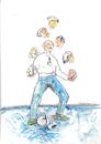 Cartoon: circus (small) by Zlatko Iv tagged aerobic