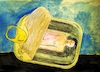 Cartoon: Frau Sardine (small) by Zlatko Iv tagged sea,kunstwerk,gold,natura,nude,hertz,collector,collection,selfie,facebook,humor,tourism