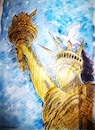 Cartoon: Freiheitsstaue (small) by Zlatko Iv tagged harm,bengen,cartoon,karikatur,protest,demokratie,usa,freiheitsstaue,trump