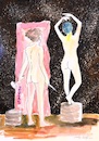 Cartoon: Renata (small) by Zlatko Iv tagged feminism,gender,kunst,circus,love,danke,special,selfie,facebook,instagram