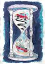 Cartoon: The Time Machine (small) by Zlatko Iv tagged cat,danke,frends,love,katze,climate,time